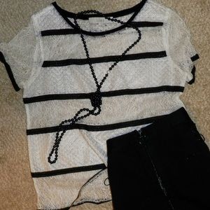 Lacy striped top
